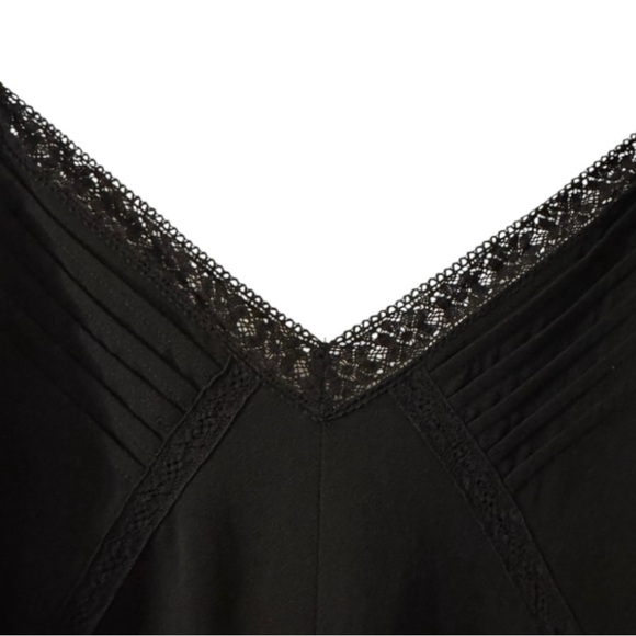 Adelyn Rae Black Lace Jumpsuit Size Large Spaghetti Strap Minimalist - Picture 3 of 10